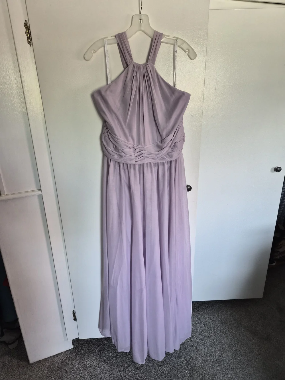 Lavender Halter Maxi Dress - Women Size 22 Prom Bridesmaid - Picture 1 of 3